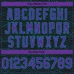 Custom Black Purple-Teal Authentic City Edition Basketball Jersey - Image 4