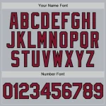 Custom Gray Crimson-Black Line Authentic Baseball Jersey - Image 5