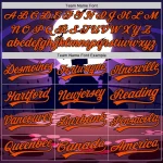 Custom Purple Orange-Black 3D Halloween Authentic Baseball Jersey - Image 4