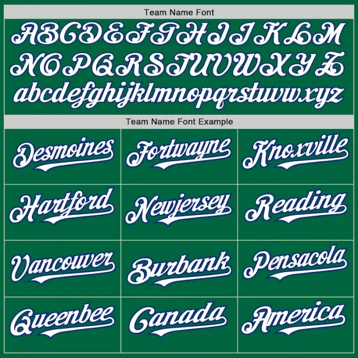 Custom Kelly Green White-Royal 3 Colors Arm Shapes Authentic Baseball Jersey - Image 5