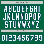 Custom Kelly Green White-Royal 3 Colors Arm Shapes Authentic Baseball Jersey - Image 6