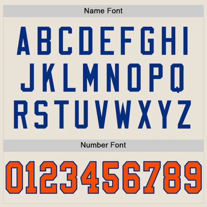 Custom Cream Orange-Royal Mesh Authentic Throwback Football Jersey - Image 4