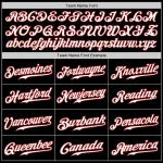 Custom Black Red Gray-White Authentic Gradient Fashion Baseball Jersey - Image 4