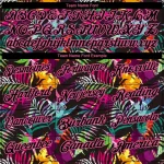 Custom Black Pink 3D Pattern Design Tropical Hawaii Palm Leaves Performance Golf Polo Shirt - Image 5