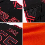 Custom Orange Royal-White Bomber Full-Snap Varsity Letterman Jacket - Image 4