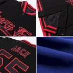 Custom Royal Gold-Black Bomber Full-Snap Varsity Letterman Two Tone Jacket - Image 4