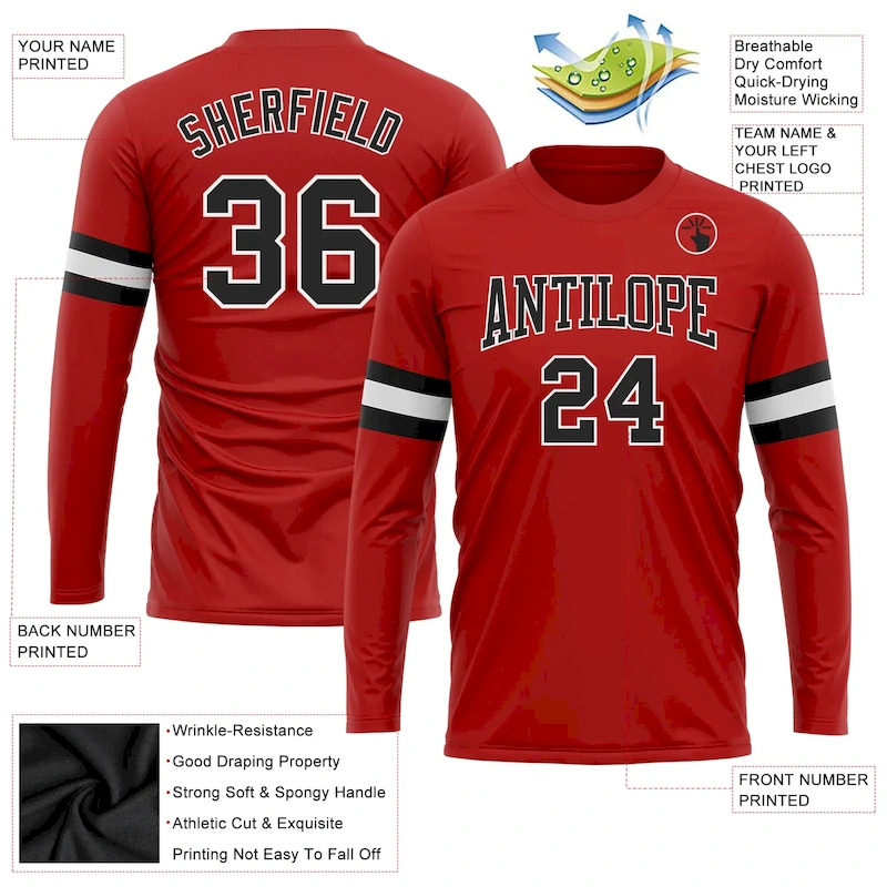 LongSleeve0145-2_8c2802f7-a1c2-439a-b33c-60c3f9de5946.webp Custom Red Black-White Long Sleeve Performance T-Shirt - Image 3