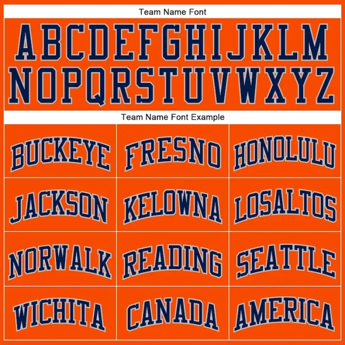 Custom Orange Navy-Gray Authentic Throwback Basketball Jersey - Image 3