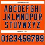 Custom Orange Navy-Gray Authentic Throwback Basketball Jersey - Image 4