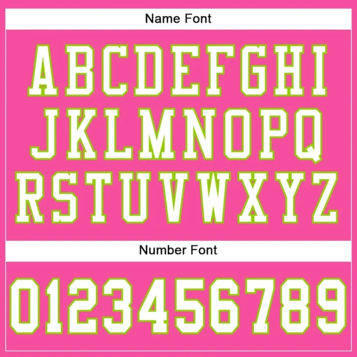 Custom Pink White-Neon Green Mesh Authentic Football Jersey - Image 4
