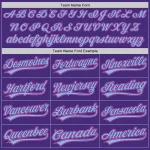 Custom Purple Pink-Light Blue Authentic Baseball Jersey - Image 4