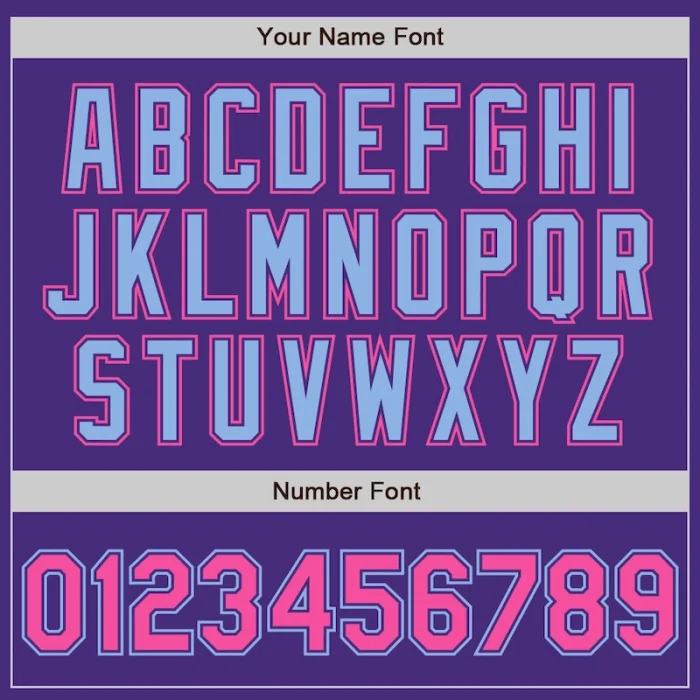 Custom Purple Pink-Light Blue Authentic Baseball Jersey - Image 5