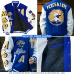 Custom Kelly Green White-Red Bomber Full-Snap Varsity Letterman Jacket - Image 3