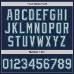 Custom Navy Gray-Teal Authentic Raglan Sleeves Baseball Jersey - Image 5