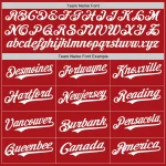 Custom Red White Pinstripe White Authentic Baseball Jersey - Image 4