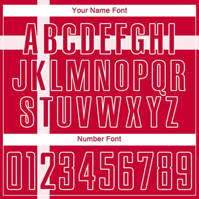 Custom Red Red-White Sublimation Danish Flag Soccer Uniform Jersey - Image 5