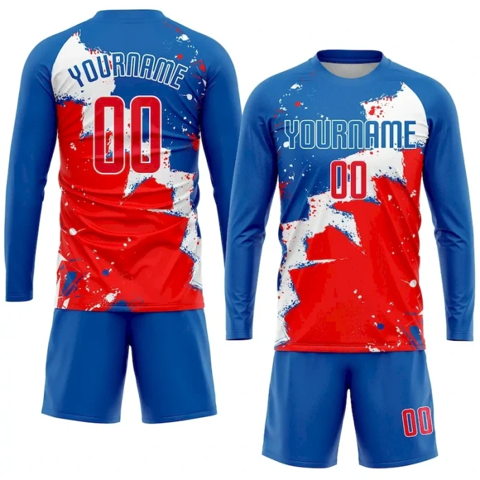 Custom Royal Red-White Sublimation Soccer Uniform Jersey - Image 4