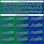 Custom Royal Kelly Green-Gray Gradient Fashion Two-Button Unisex Softball Jersey - Image 4
