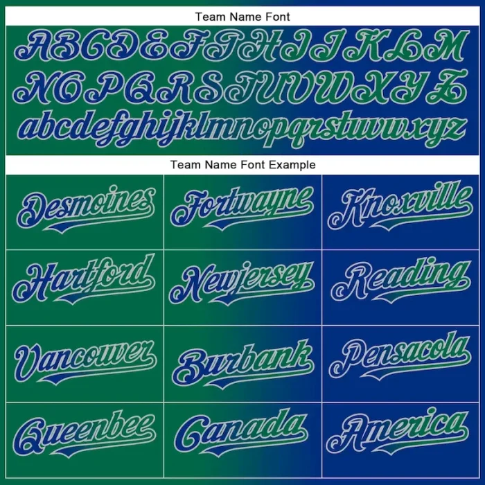 Custom Royal Kelly Green-Gray Gradient Fashion Two-Button Unisex Softball Jersey - Image 4