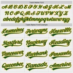 Custom White Green-Gold Two-Button Unisex Softball Jersey - Image 4
