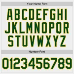 Custom White Green-Gold Two-Button Unisex Softball Jersey - Image 5