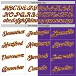 Custom Purple White-Yellow Split Fashion Performance T-Shirt - Image 3