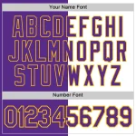 Custom Purple White-Yellow Split Fashion Performance T-Shirt - Image 4