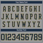 Custom Gray Navy-Gold Performance T-Shirt - Image 3