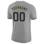 Custom Gray Navy-Gold Performance T-Shirt - Image 6