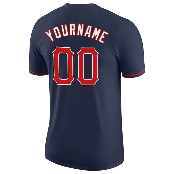 Custom Navy Red-White Performance T-Shirt - Image 6